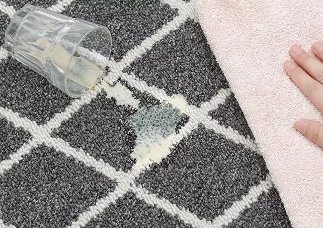 Stain-Resistant & Absorbent Washable Gray Kitchen Rugs