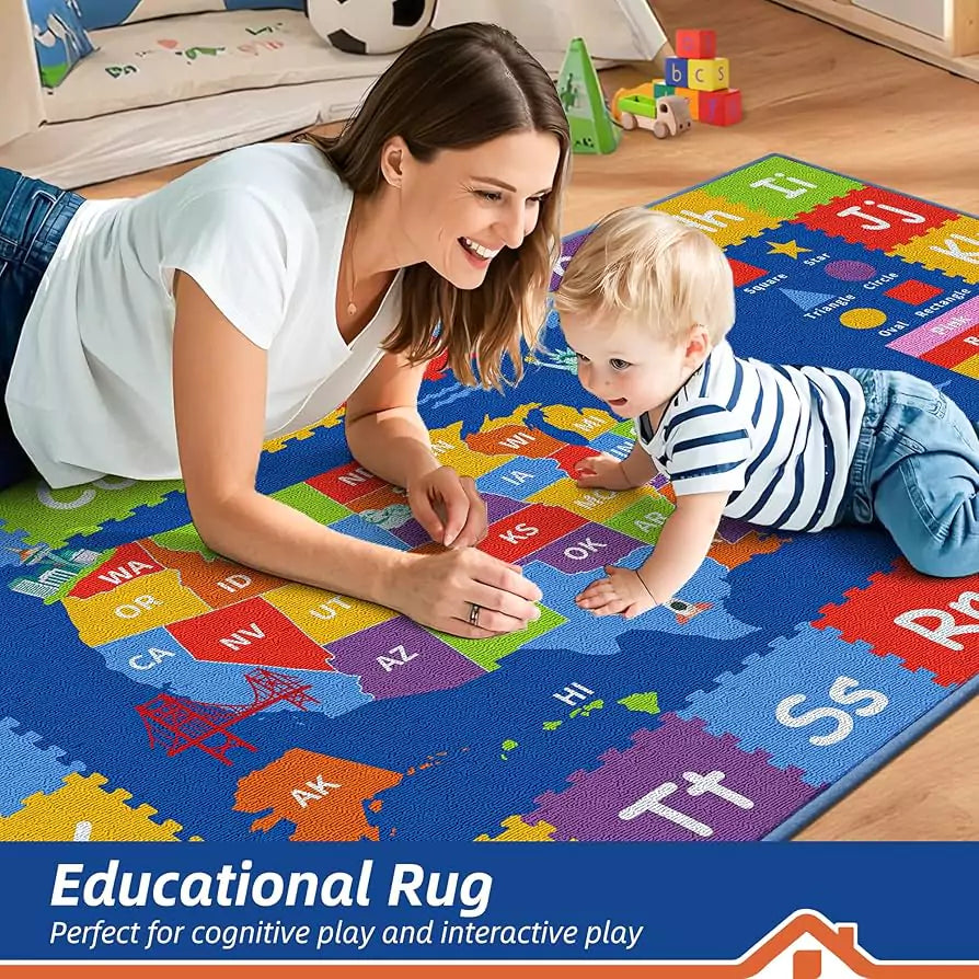 Beqhause Play Mats featuring colorful educational designs for interactive learning and play