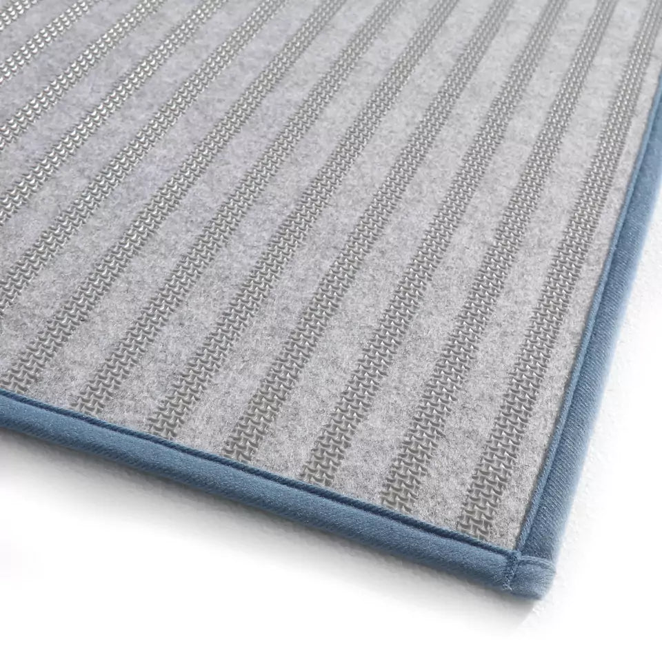 Beqhause Play Mats in Grey with Striped Design for Comfortable Playtime Surface