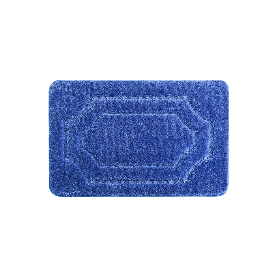 16x24 Navy Blue Double Framed Tufted Bath Mats