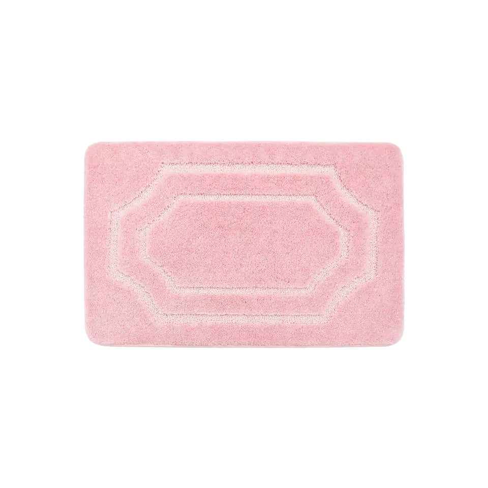 16x24 Pink Double Framed Tufted Bath Mats
