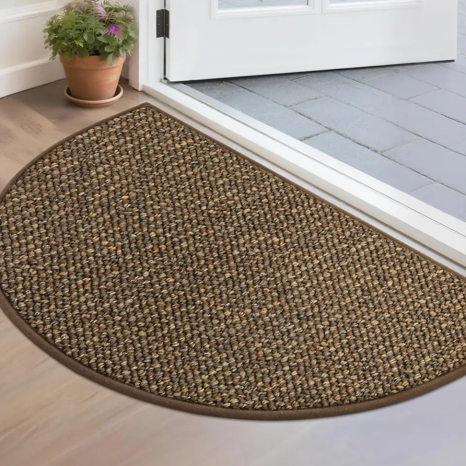 17x30 Brown Semicircular Doormat