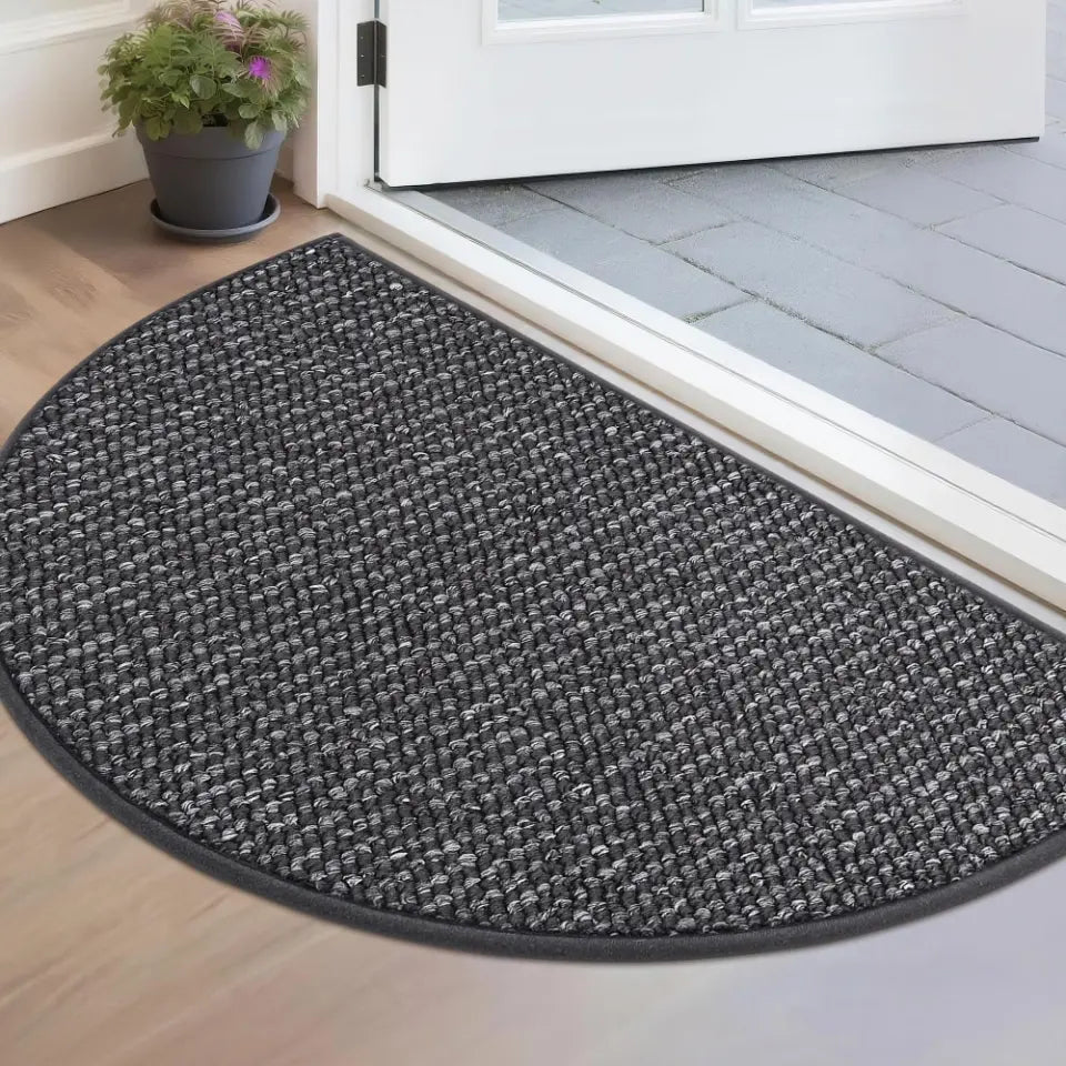 17x30 Charcoal Semicircular Doormat