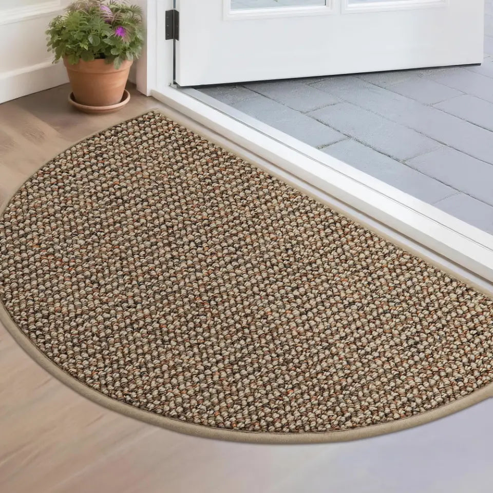 17x30 Taupe Semicircular Doormat