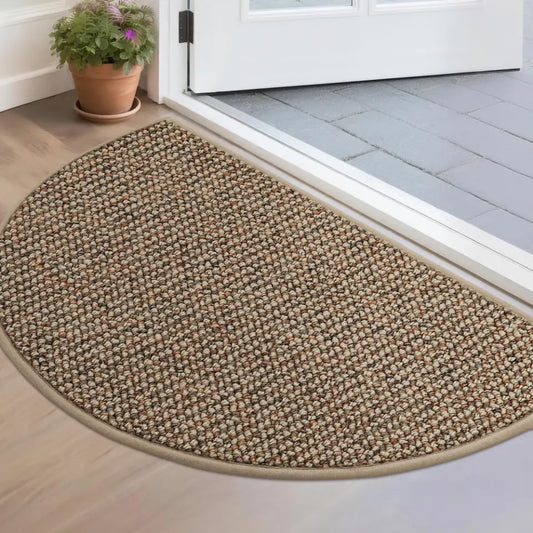 17x30 Taupe Semicircular Doormat