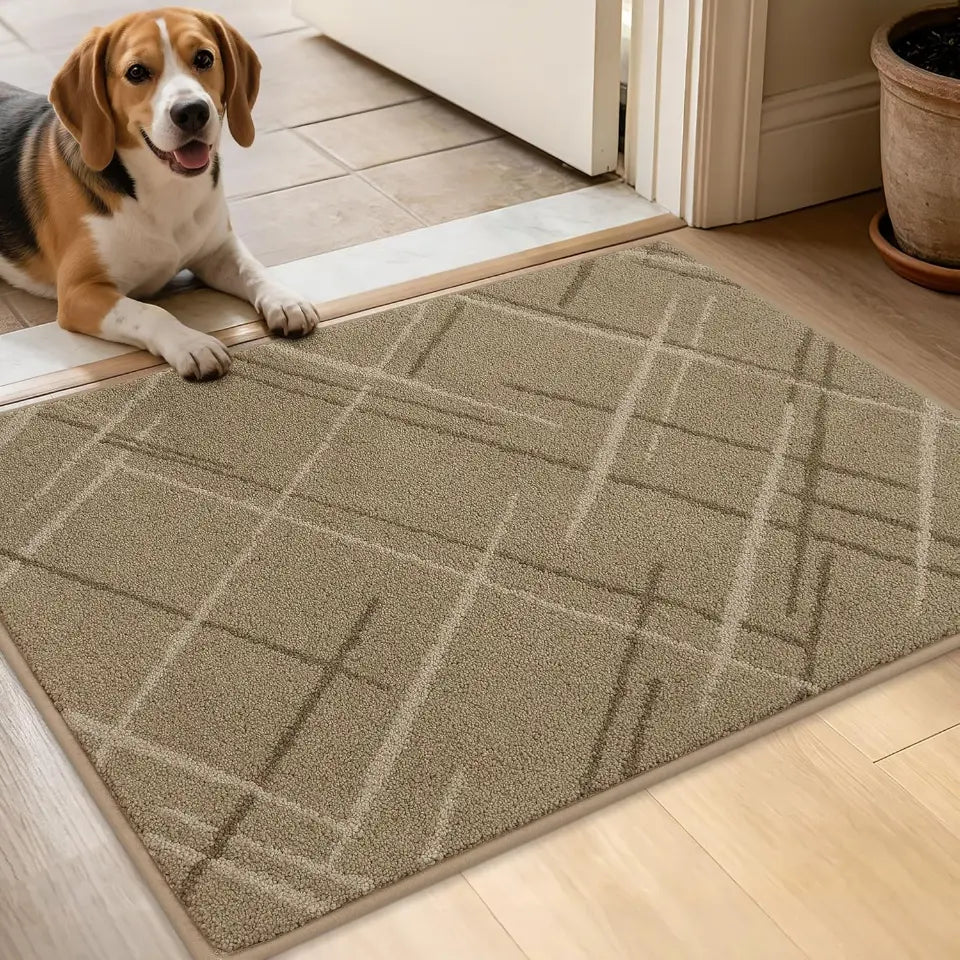 Plaid Grid Dirt Trapper Door Mat