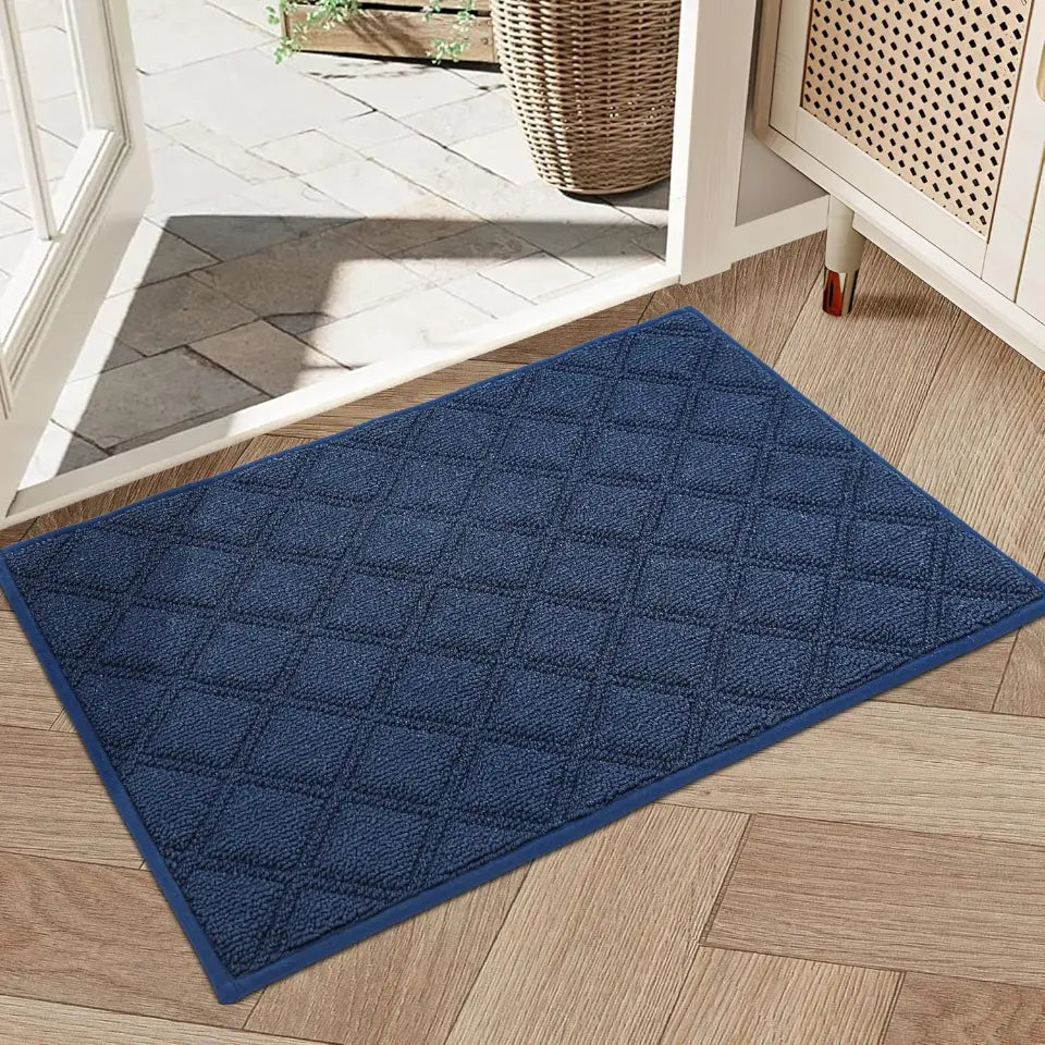 20x32 Blue Diamond Lattice Indoor Non Slip Door Mats