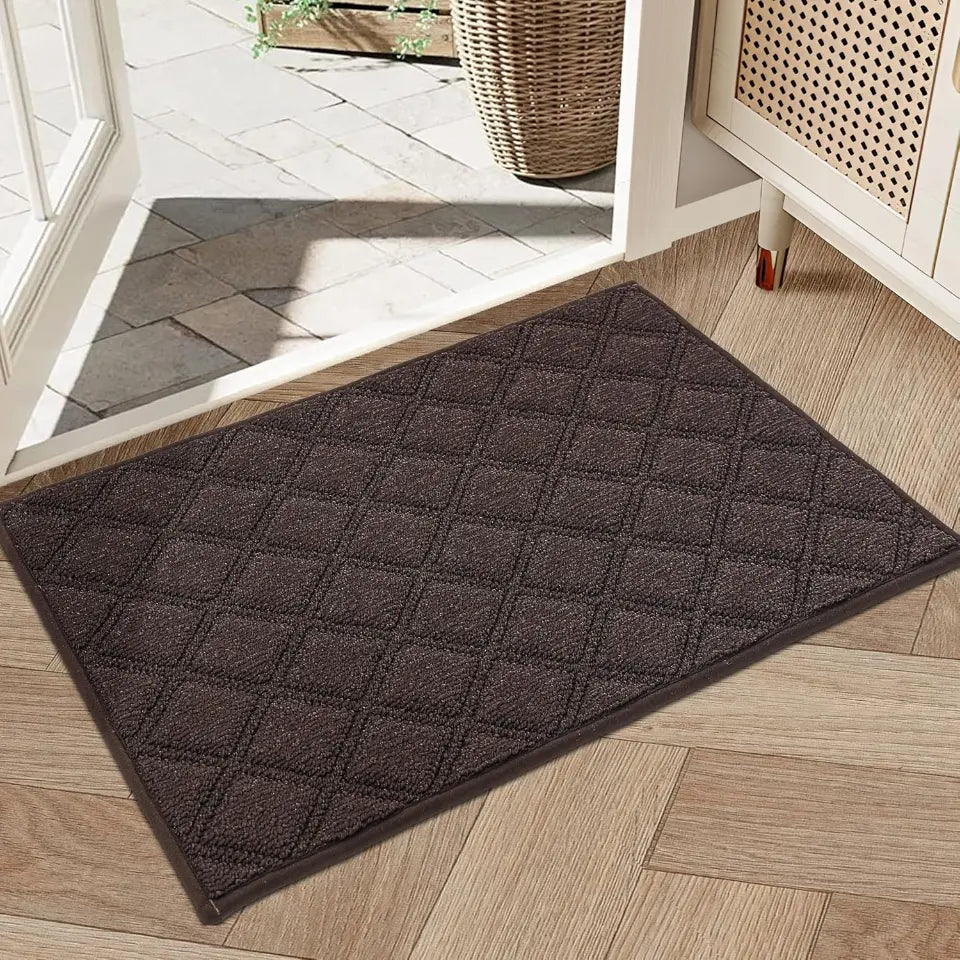 20x32 Brown Diamond Lattice Indoor Non Slip Door Mats