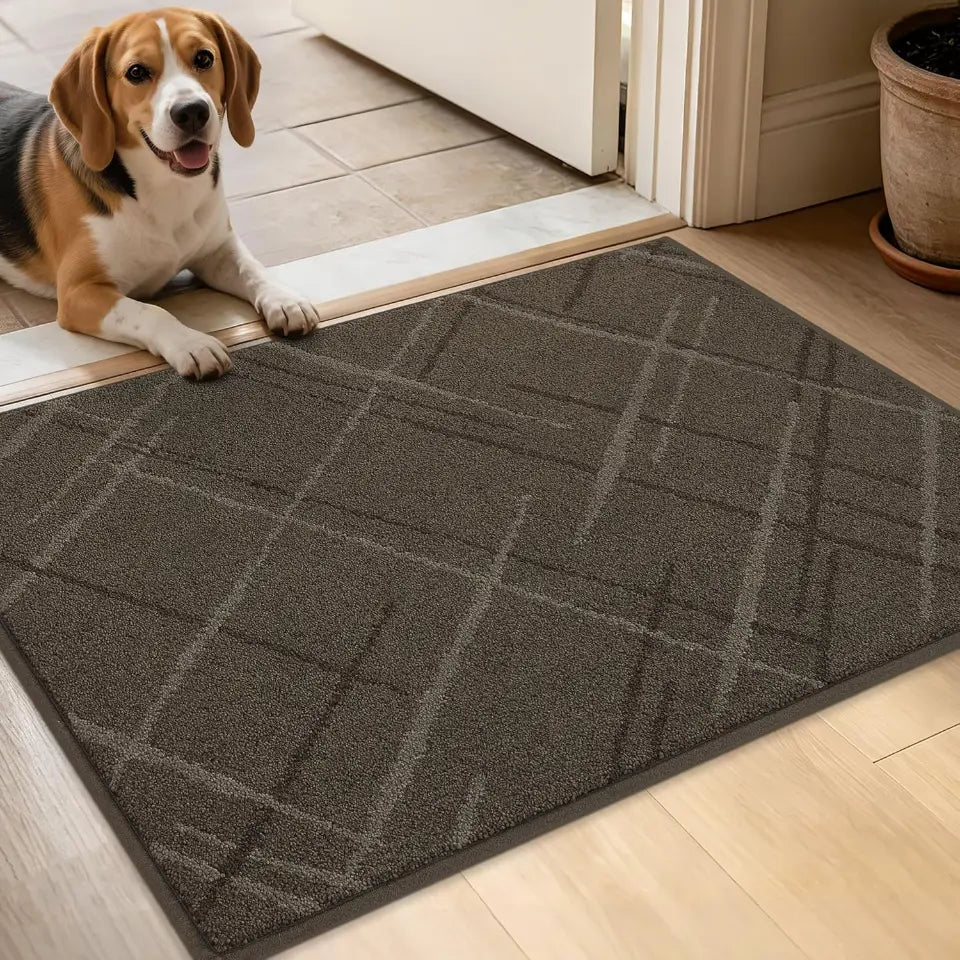 Plaid Grid Dirt Trapper Door Mat