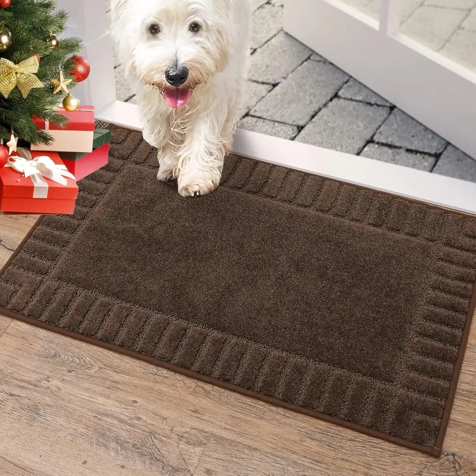 20x32 Brown Striped Border Dirt Trapper Door Mat