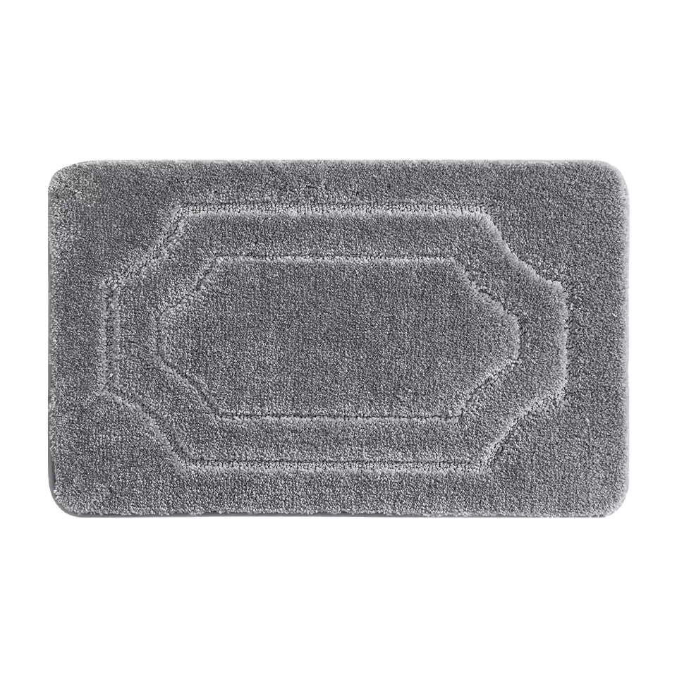 20x32 Grey Double Framed Tufted Bath Mats