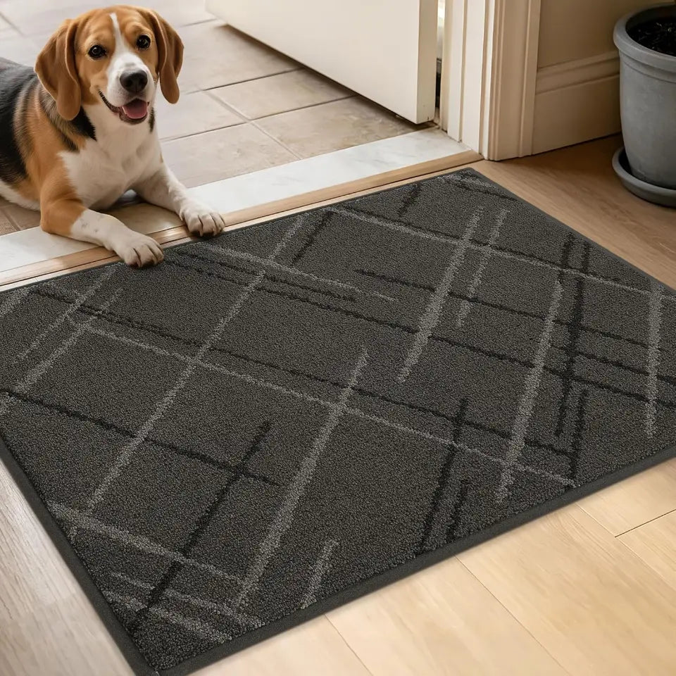 Plaid Grid Dirt Trapper Door Mat
