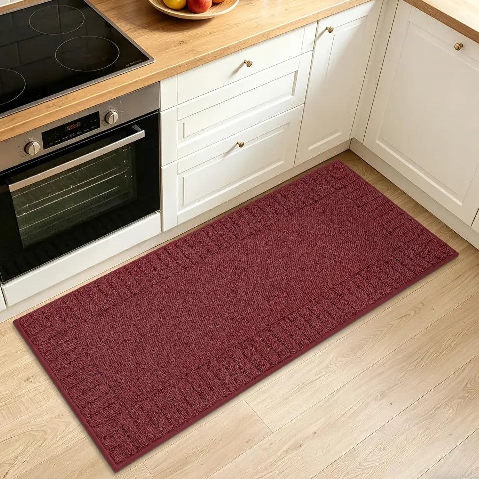 Striped Bordered Kitchen Anti Skid Mats