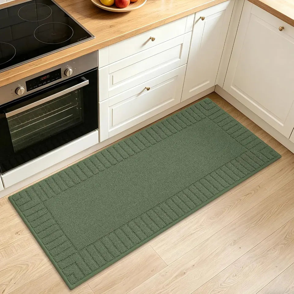 Striped Bordered Kitchen Anti Skid Mats