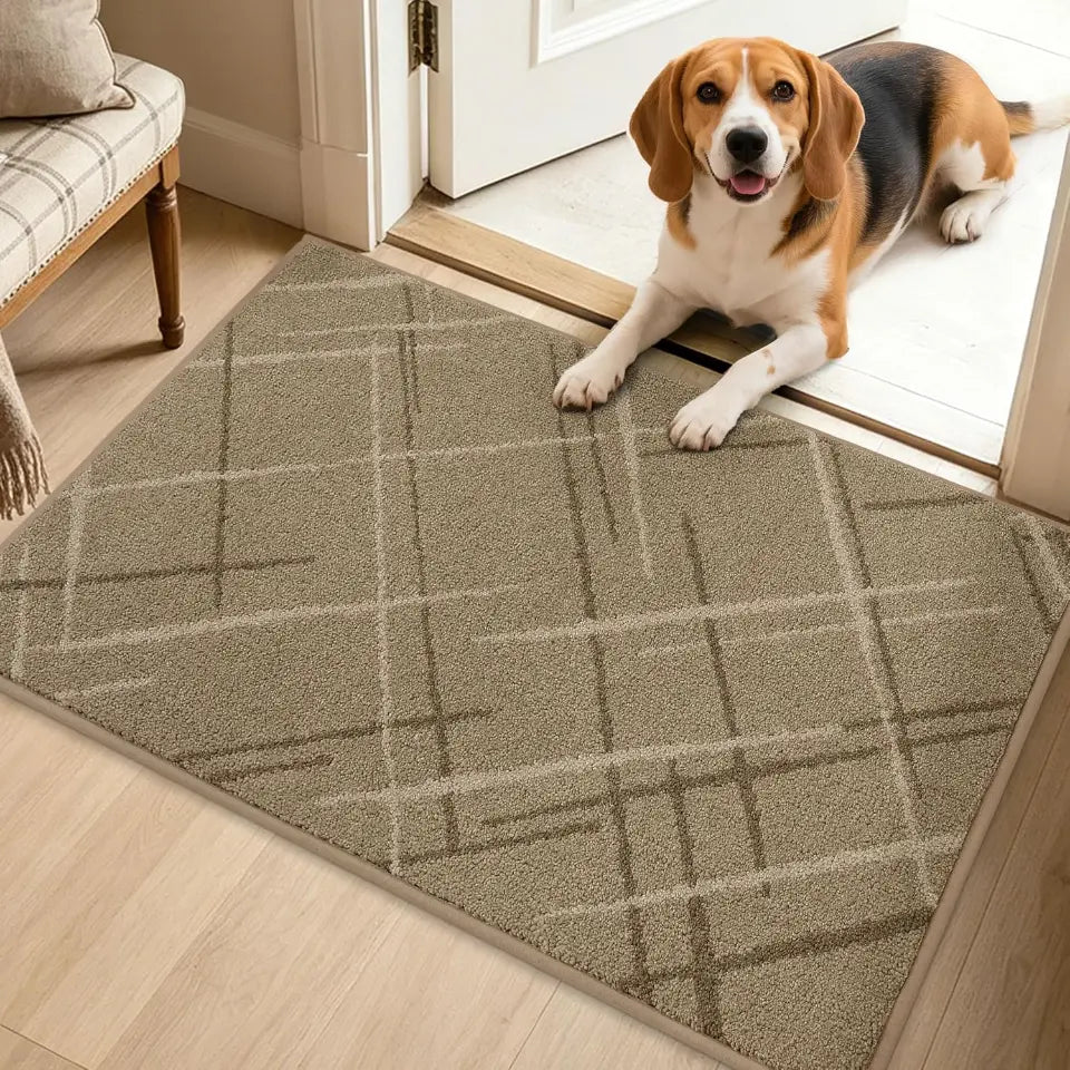 Plaid Grid Dirt Trapper Door Mat