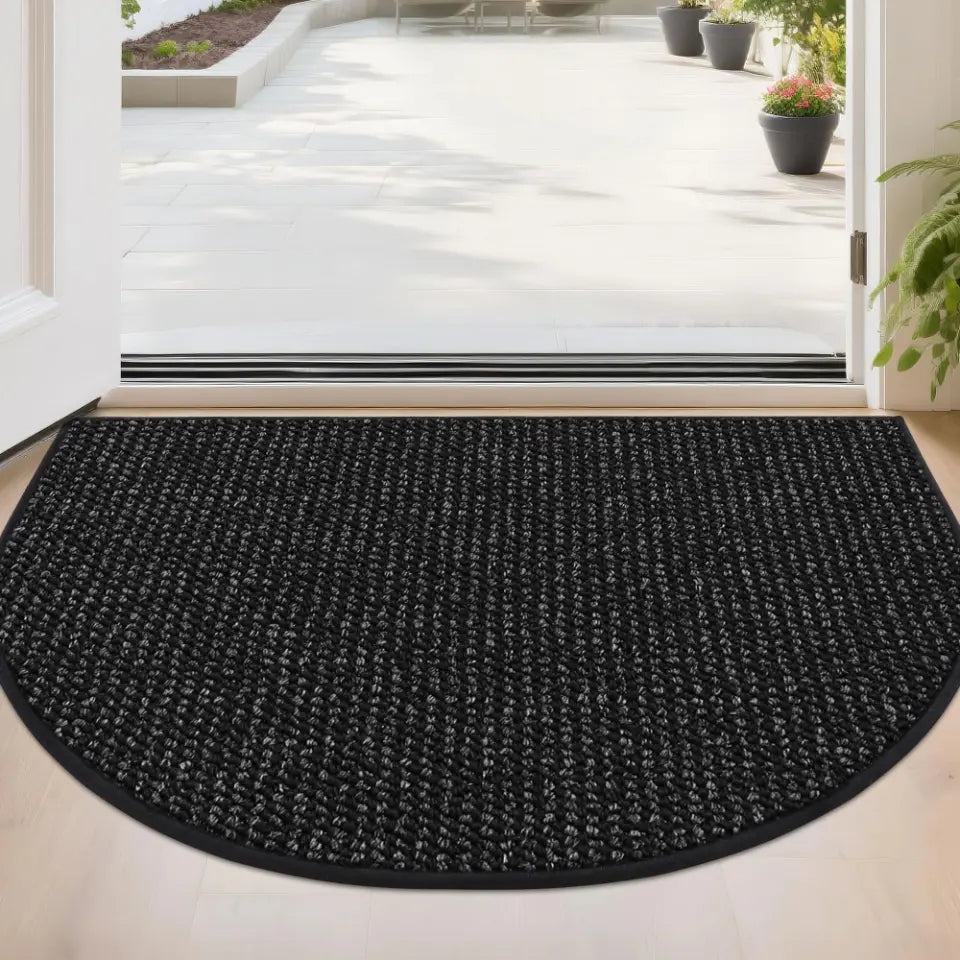 24x36 Black Semicircular Doormat