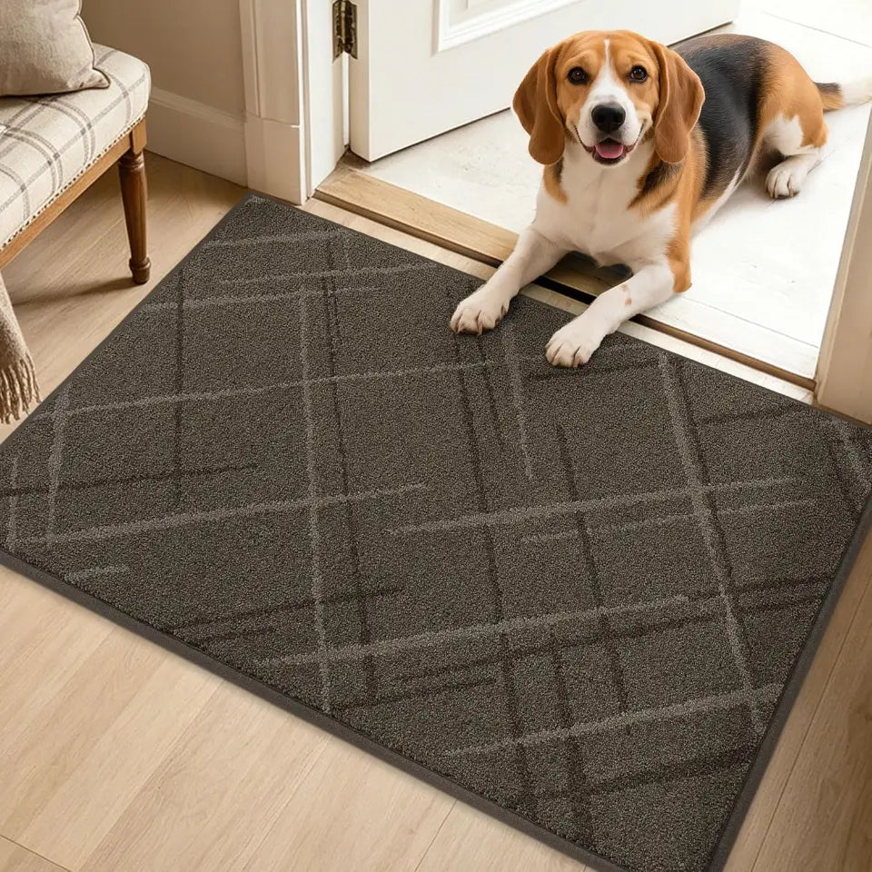 Plaid Grid Dirt Trapper Door Mat