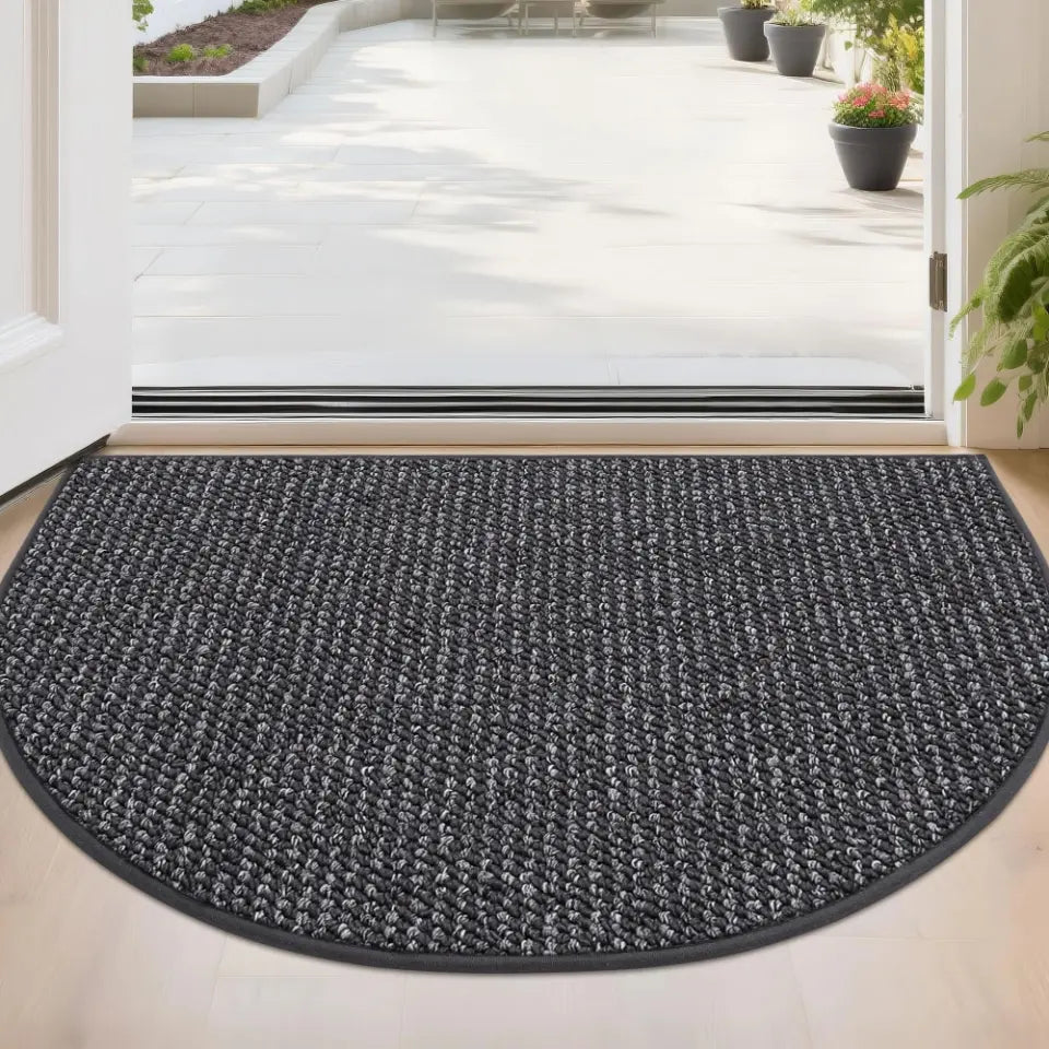 24x36 Charcoal Semicircular Doormat
