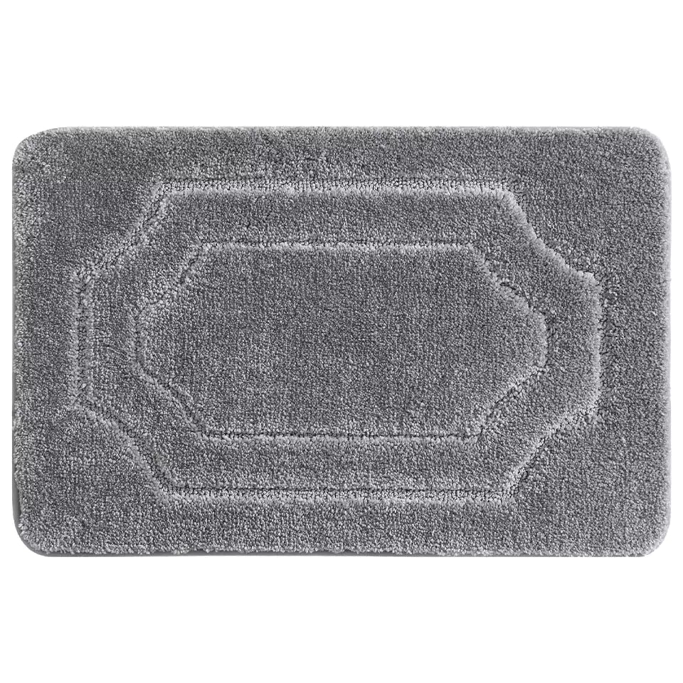 24x36 Grey Double Framed Tufted Bath Mats