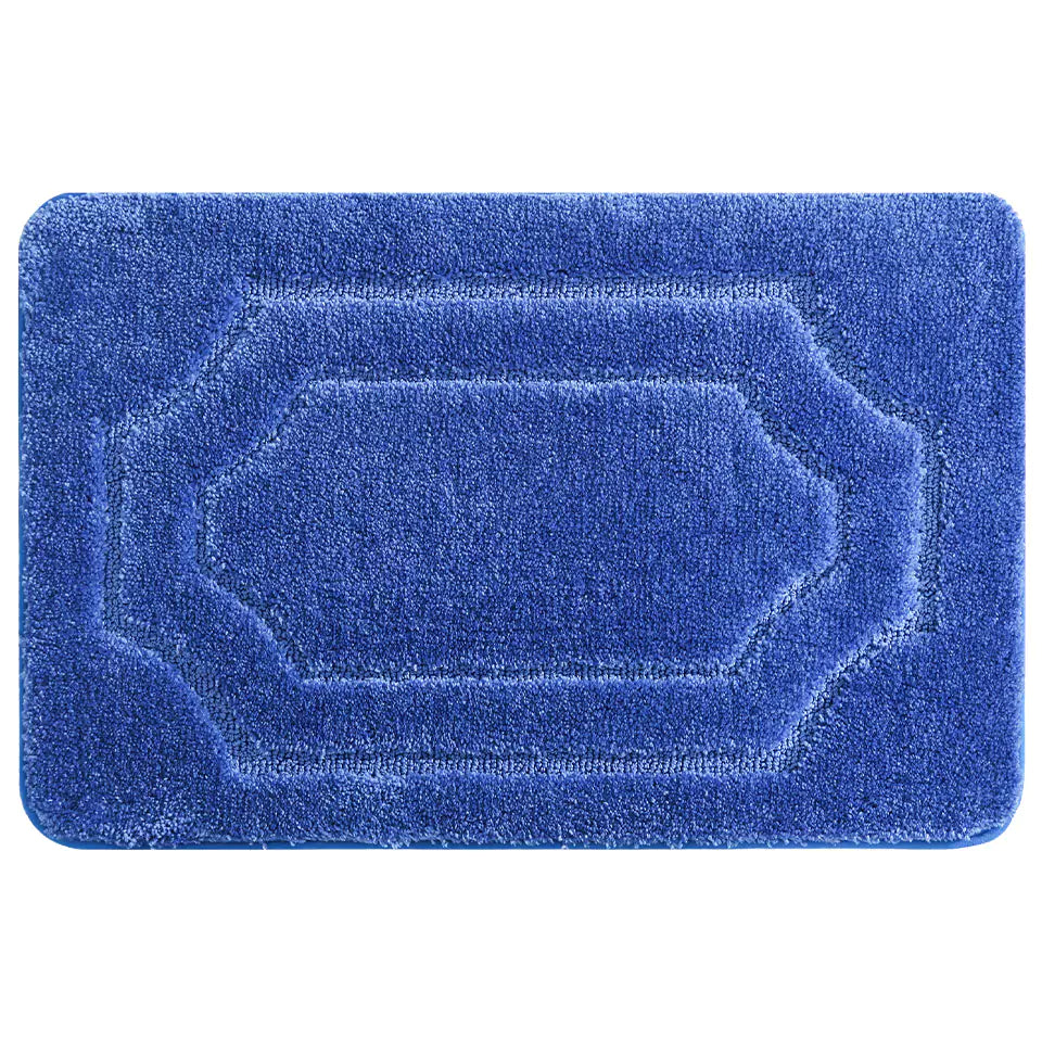 24x36 Navy Blue Double Framed Tufted Bath Mats