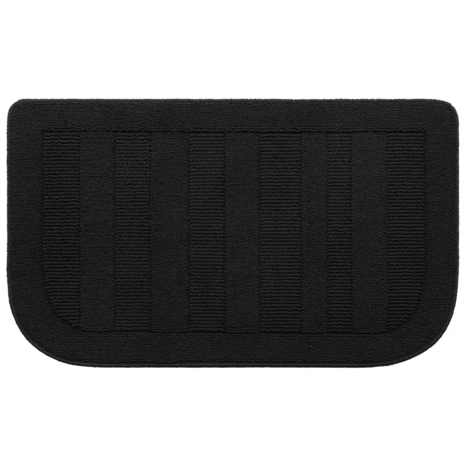 24x40 Black D Shaped Small Area Rugs for Kitchen