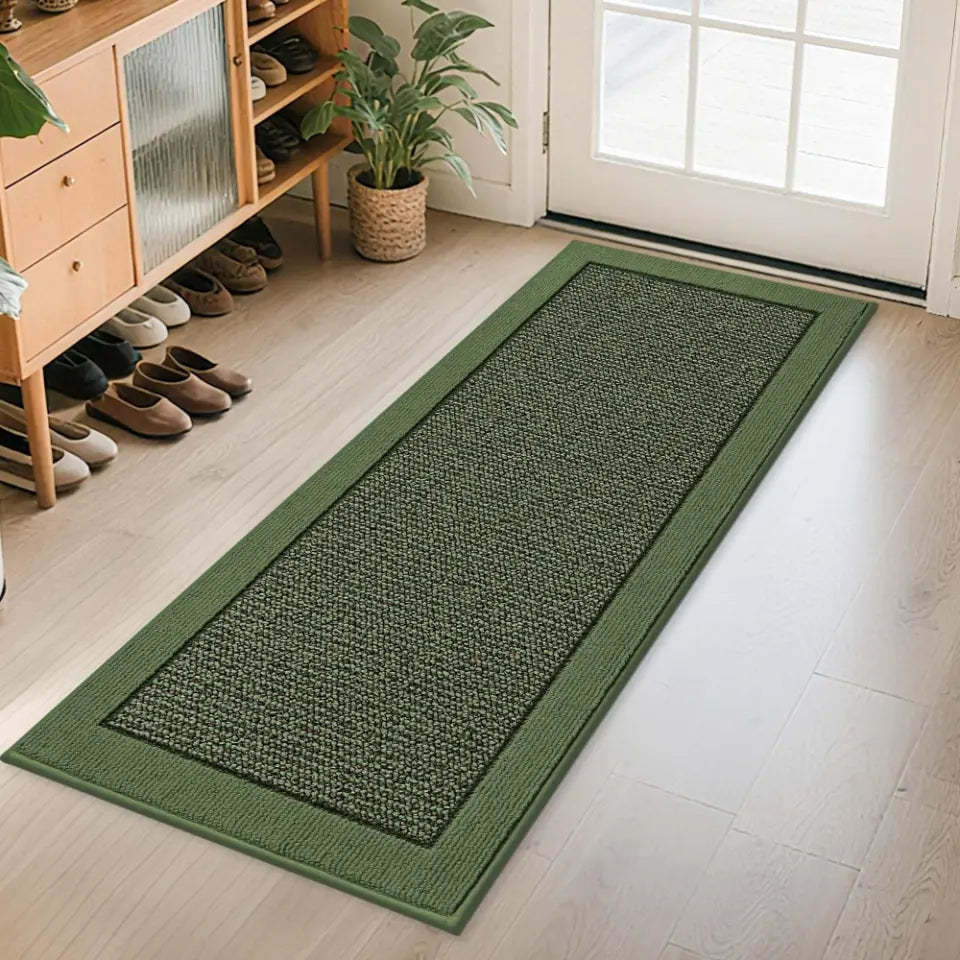 24x60 Green Non-Slip Washable Entryway Rugs