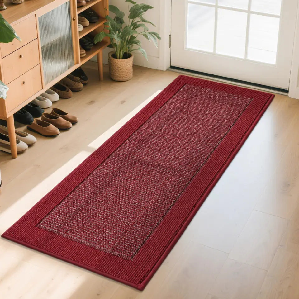 24x60 Red Non-Slip Washable Entryway Rugs