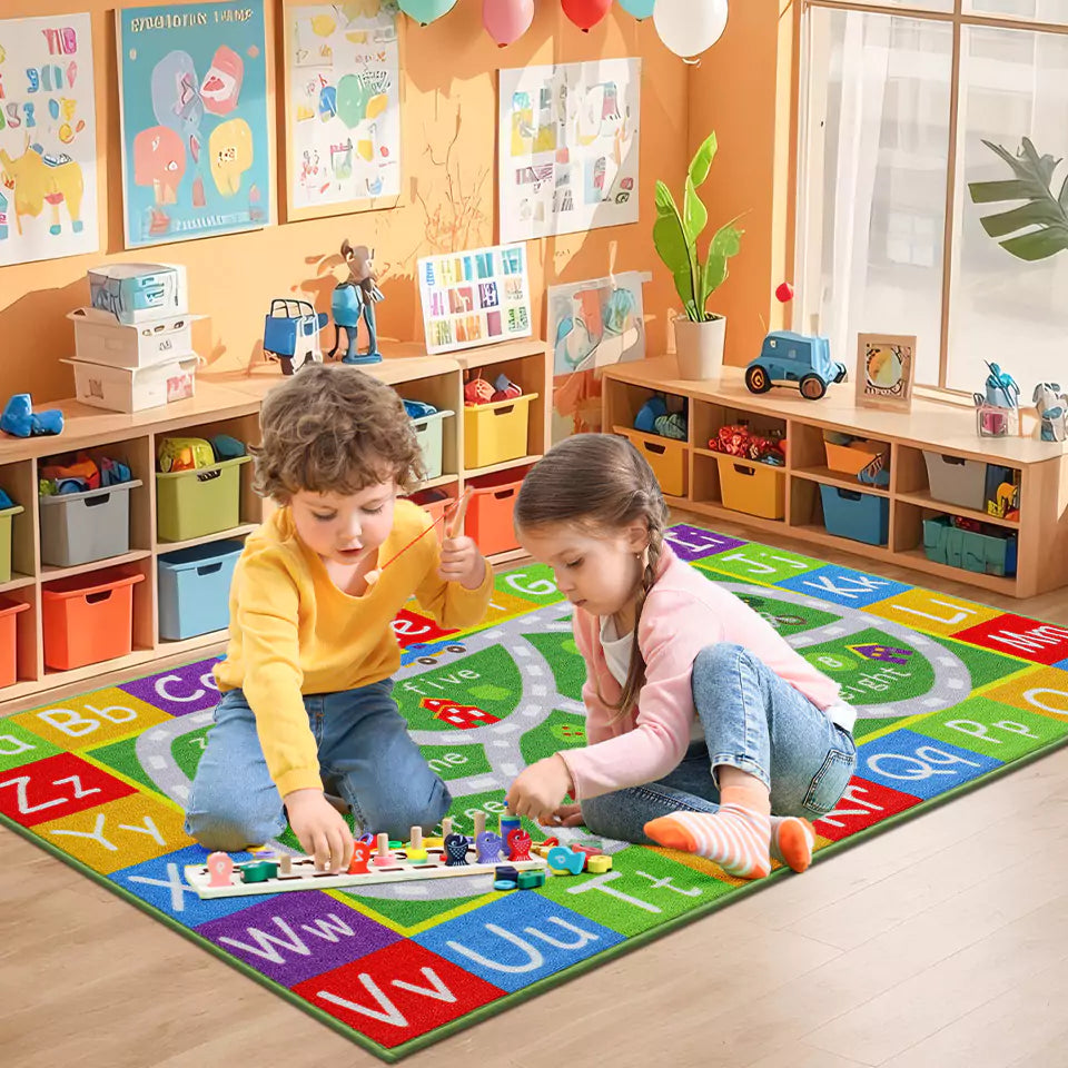 2 Kids Playing on Number Track Kids Play Mats