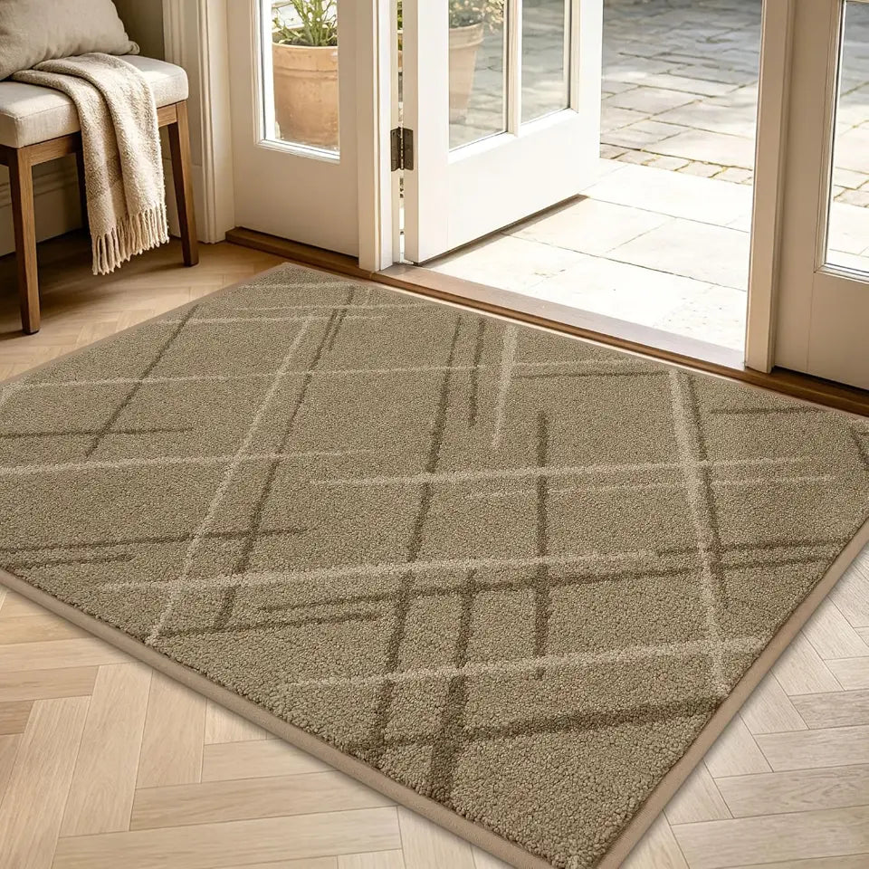 Plaid Grid Dirt Trapper Door Mat