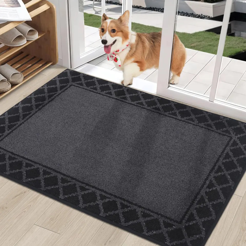 32x48 Black Non Slip Front Door Mat