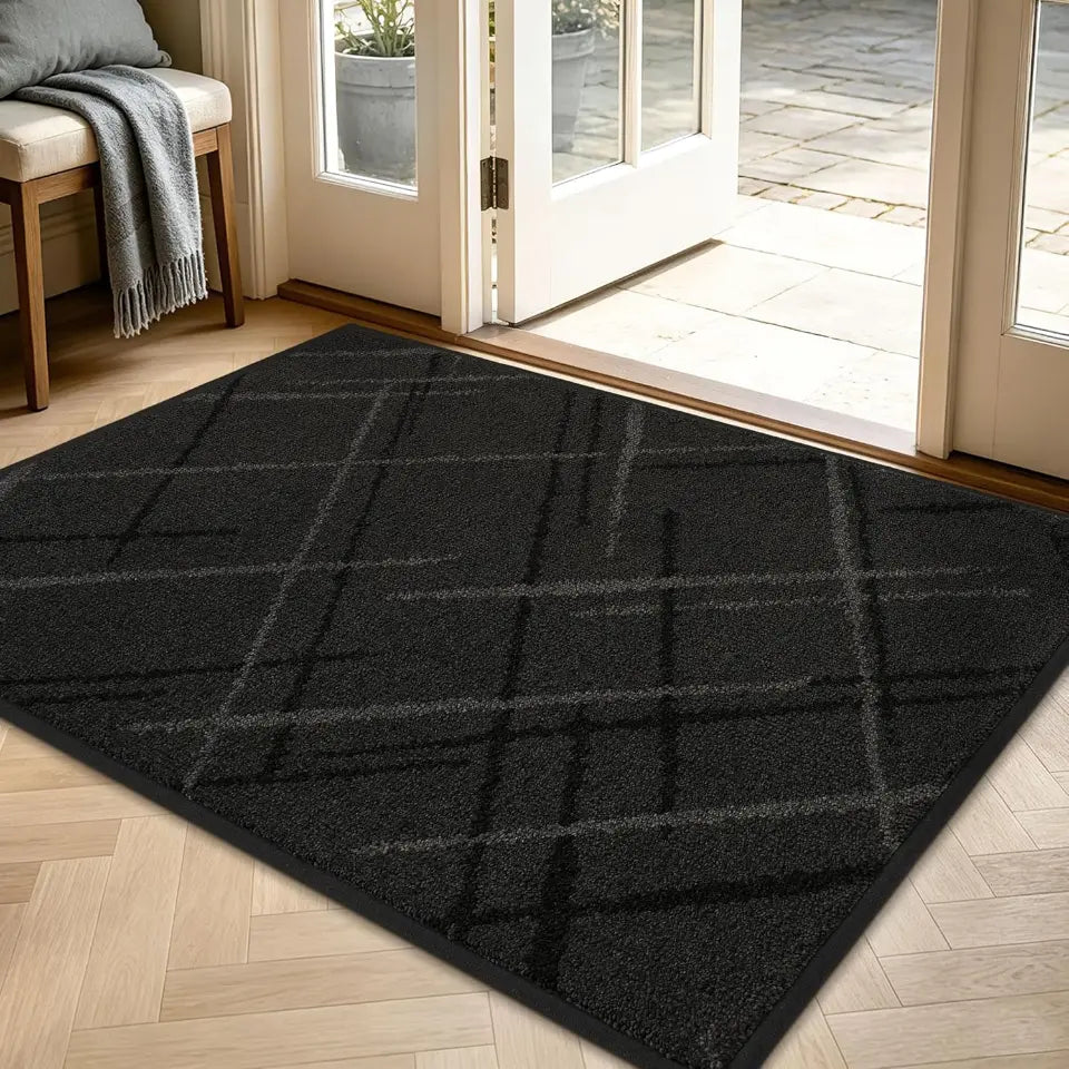 Plaid Grid Dirt Trapper Door Mat
