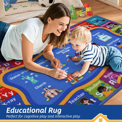 32x60 ABC Kids Rug Carpet Playmat for Playroom Floor