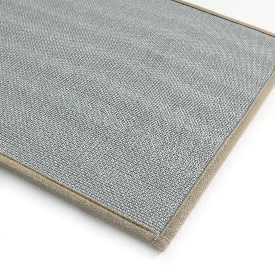 Backing Material Details of Solid Colored Bordered Non-Slip Washable Entrance Carpet