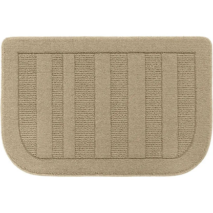 Beige D Shaped Middle Area Rugs for Kitchen