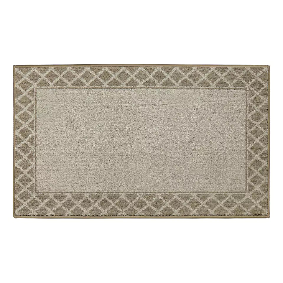 Beige Non Slip Front Door Mat