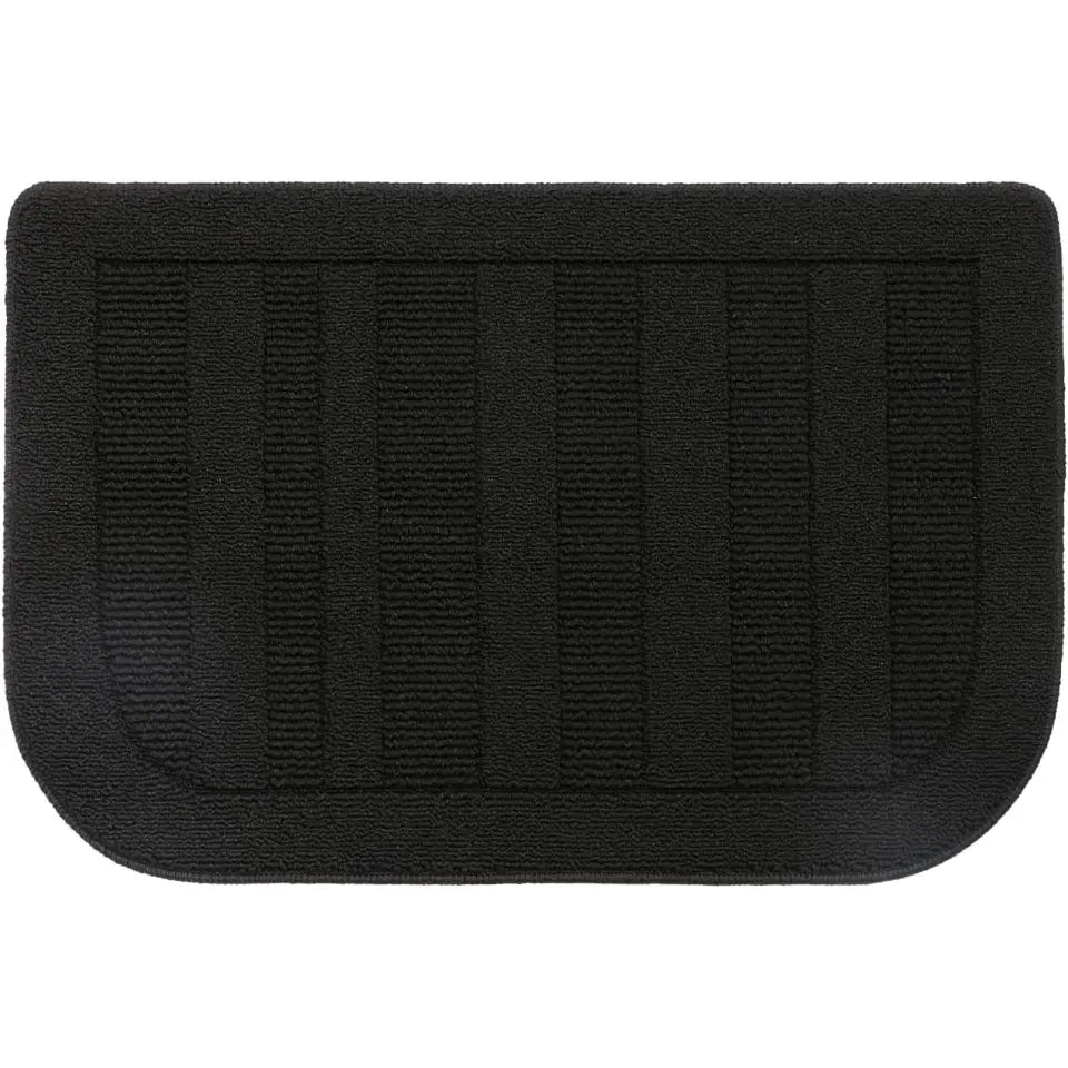 Black D Shaped Middle Area Rugs for Kitchen