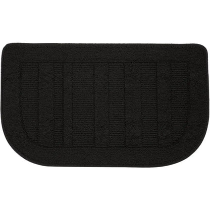 Black D Shaped Small Area Rugs for Kitchen