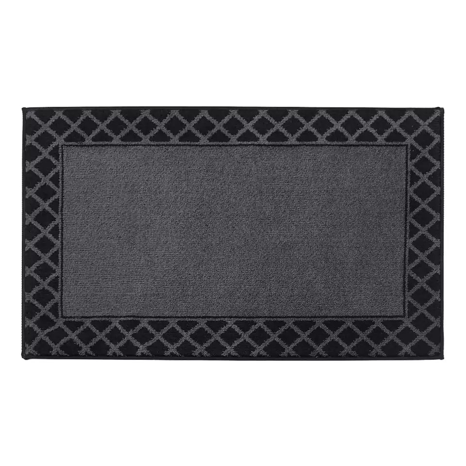 Black Non Slip Front Door Mat