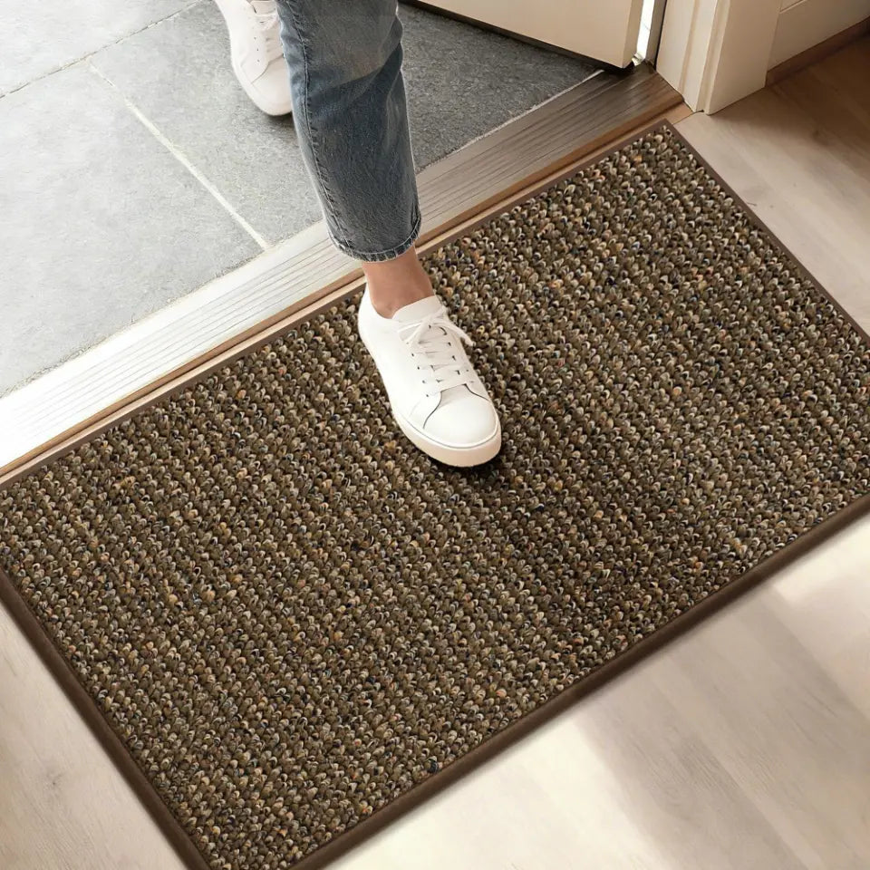 Brown 17x30 Solid Color Dirt Trapper Plain Doormats