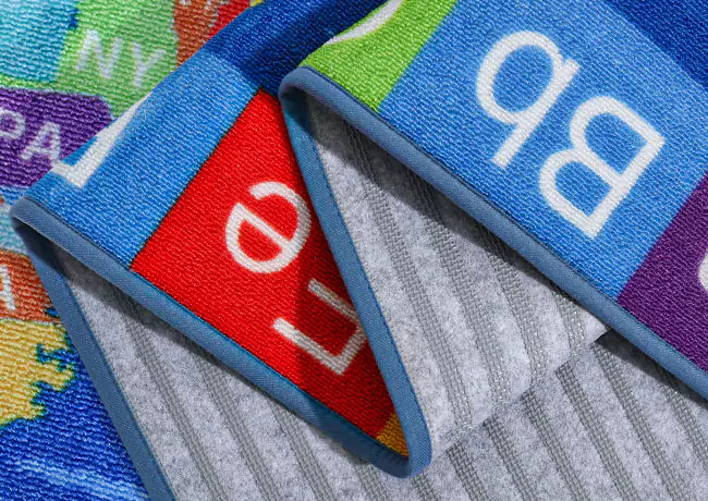 Carpet Playmat with Non-Slip Backing for Active Play