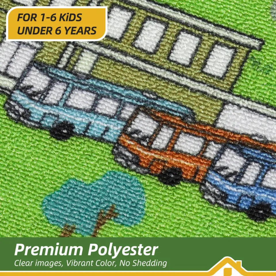 Community Road Rug Play Mat for 1-6 Kids who Under 6 Years Old