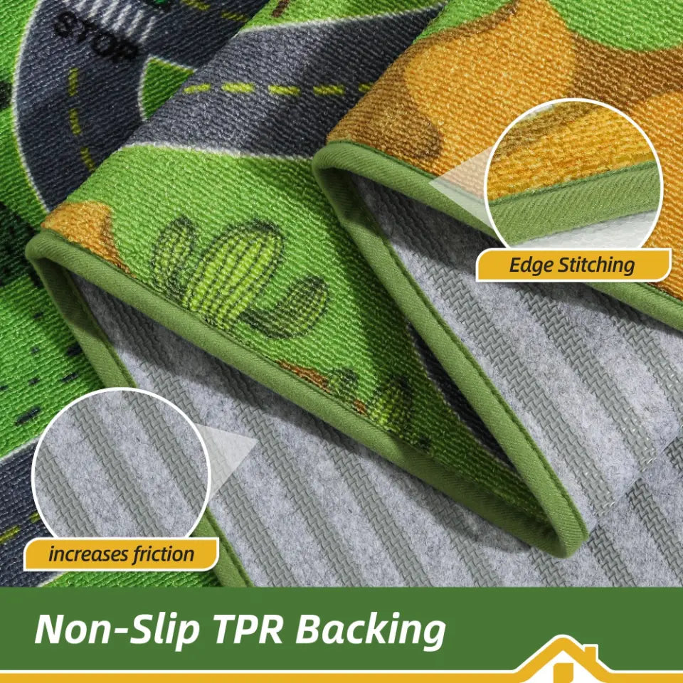 Community Road Rug Play Mat which Not Slip