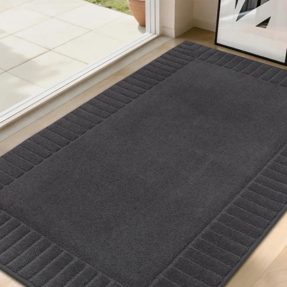 Dark Grey 36x60 Low-Profile Entrance Mats for Front Door