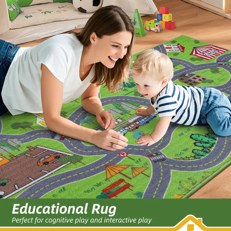Family Time with Community Road Playmat Rug