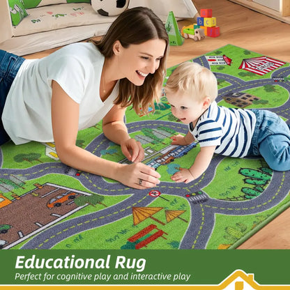 Family Time with Community Road Playmat Rug