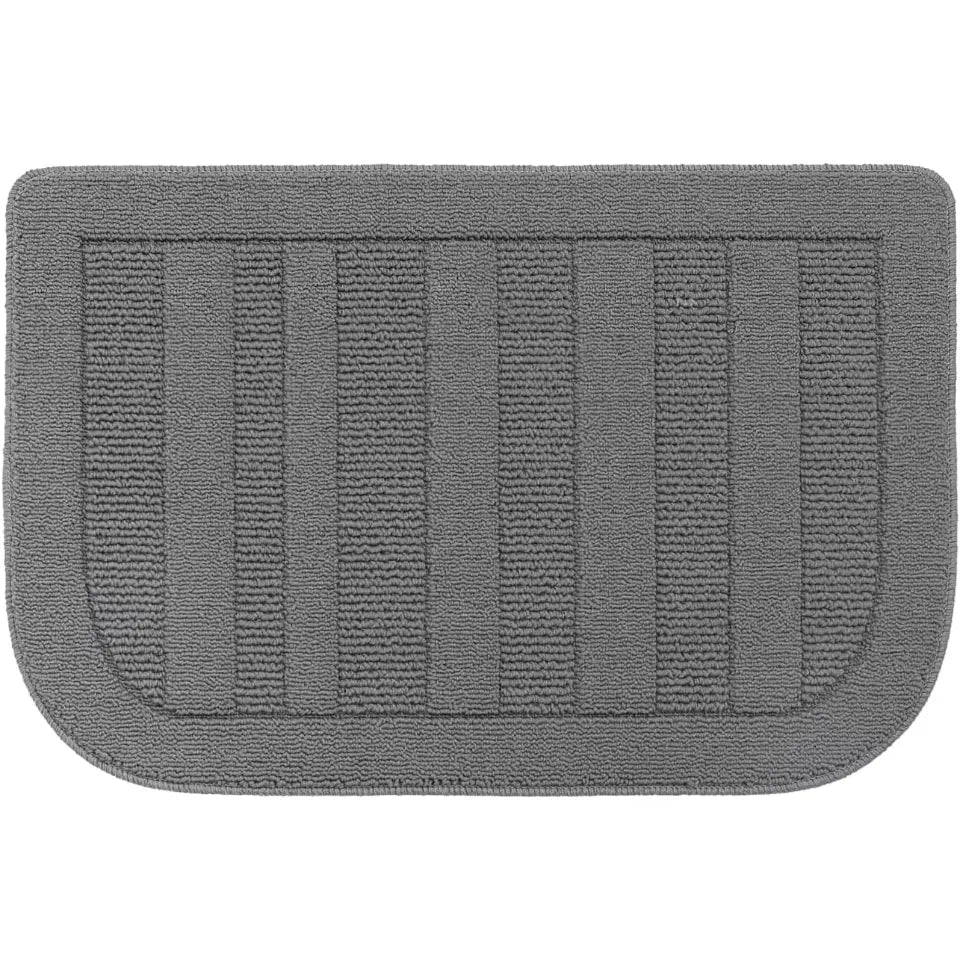 Grey D Shaped Middle Area Rugs for Kitchen
