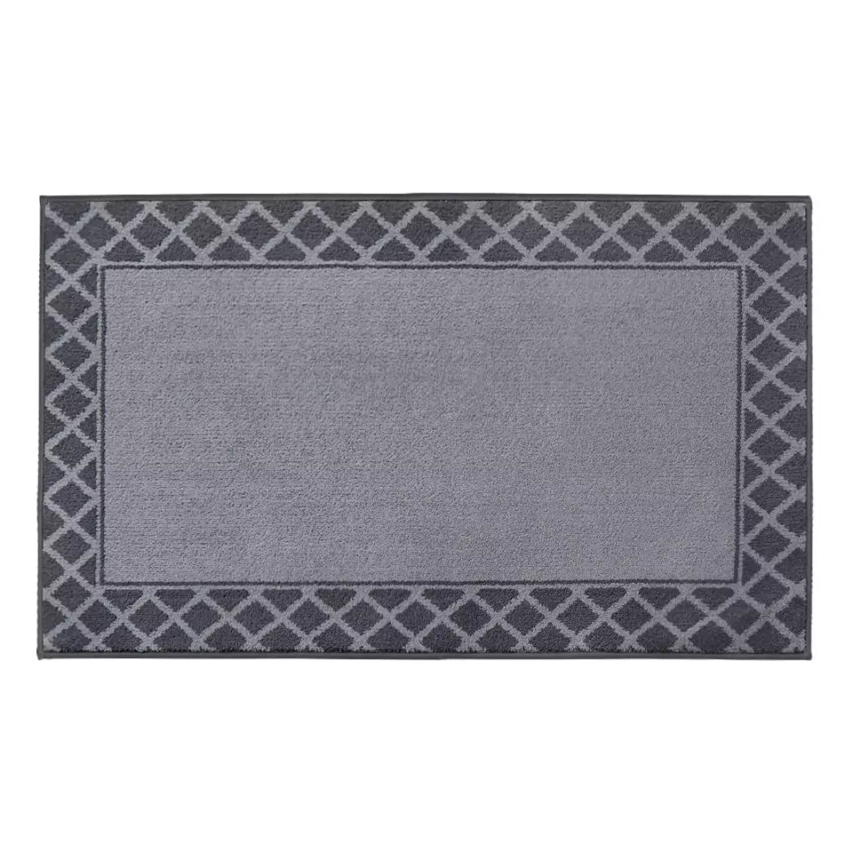 Grey Non Slip Front Door Mat
