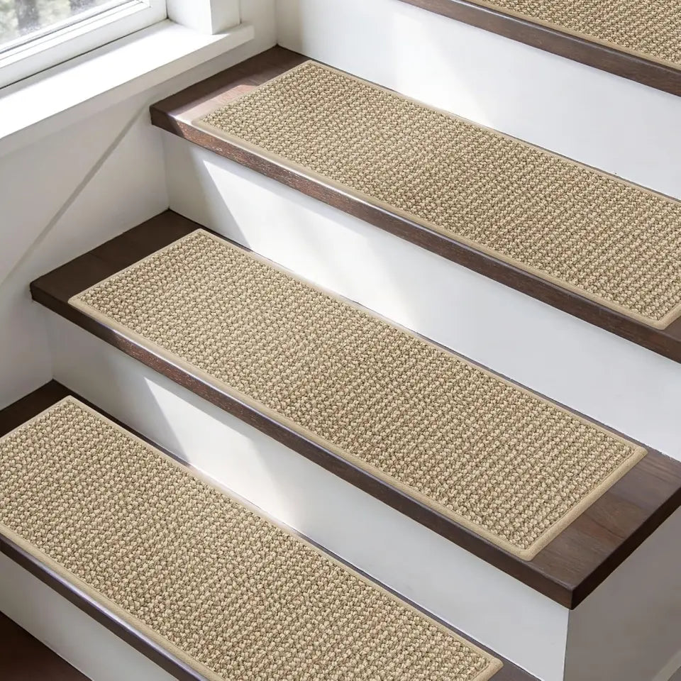 Light Beige Melange Plain Modern Carpet Sets