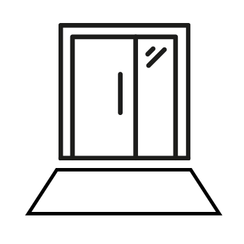Size Reference Diagram - Medium Door Mats for Front Door Usage Scenario