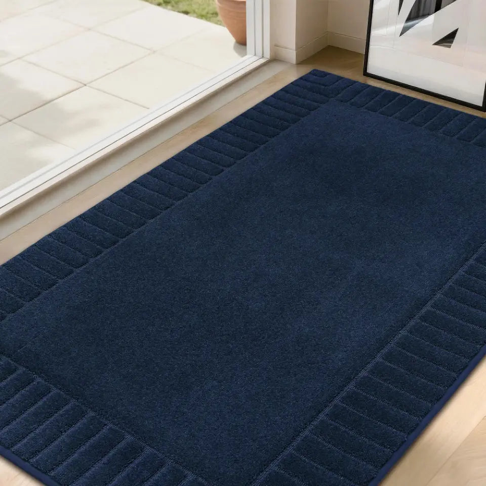 Navy Blue 36x60 Low-Profile Entrance Mats for Front Door